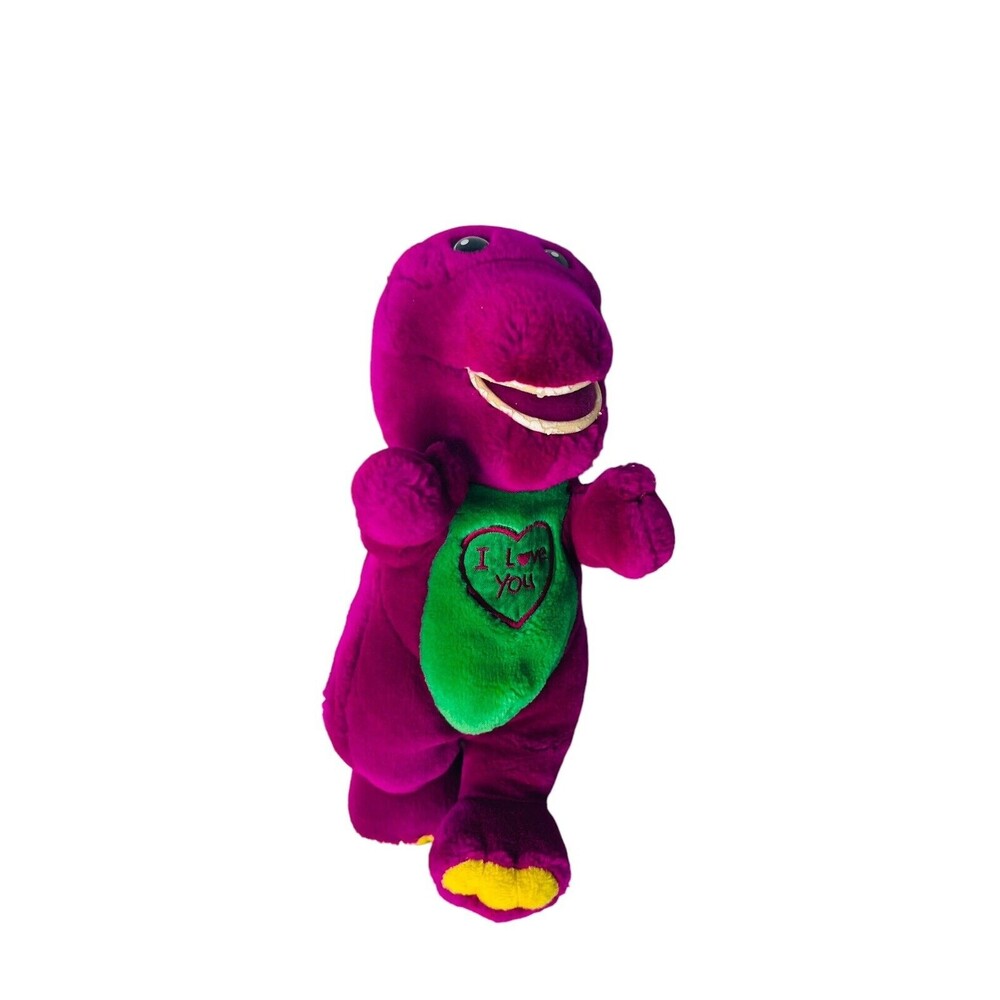 Vintage BARNEY Dinosaur I Love You Singing Musical 11” Plush Stuffed Toy Lyons